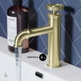 thumbnail image 5 of Avallon Single Hole, Single-Handle Wheel, Bathroom Faucet in Brushed Gold, 5 of 11