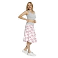 thumbnail image 4 of Women's Peonies Romantic Blooms Botanical A-line Printed Skirt Casual Wear, M, Rose Pink White, by Ambesonne, 4 of 6