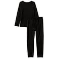 thumbnail image 5 of SCRAWLGOD Snowmen Ho Ho 2 Set Pjs for Women Christmas Pajamas Set Long Sleeve Sleepwear Size XL Crewneck Womens Lounge Sets with Pockets Comfortable Women's Pjs Sets, 5 of 6