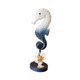 thumbnail image 1 of Escultura de caballito de mar náutico costero, figura decorativa de madera para el hogar moderno en la playa. Azul oscuro, 1 of 9