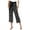 black, variant on INC $69 Womens New 1052 Black White Striped Cropped Wide Leg Pants S B+B
