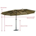 thumbnail image 4 of Gymax Parasol de Patio Extérieur 15 Pieds Parasol de Marché Double Face avec Manivelle, 4 of 10