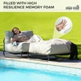 thumbnail image 4 of Grand Patio Oversized Bean Bag Chair and Ottoman, Outdoor & Indoor CLOUD Memory Foam Furniture Beanbag, Gray, 4 of 9