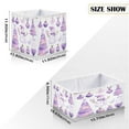 thumbnail image 2 of Cabinet Storage Basket 11.02x11.02x11.02 Inches Storage Box Foldable, Storable and Easy to Assemble ，Open Home Storage Bins ，Closet Storage Bins Cute Purple Christmas Snowman, 2 of 8
