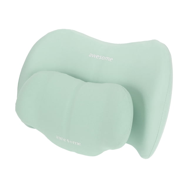 Almohada Lumbar de Soporte para Cuello de Automóvil Transpirable Unique Bargains Espuma Viscoelástica Diseño Ergonómico 23x31x12.5cm Azul 1 Juego