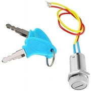 BUZIFU Key Ignition Switch, Universal Motorcycle Parts for Gas Electric Scooter ATV, Moped Kart, Universal 2 Wire Ignition Switch with Locking Keys