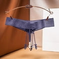 thumbnail image 4 of HUPOM Mens Silk Underwear Underwear For Women In Clothing Thong Leisure Tie Comfort Waist Blue Free Size, 4 of 5