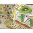 thumbnail image 4 of Ambesonne Fruits Quilted Bedspread Set 3 Pcs, Paintbrush Plants, King Size, Yellow Orange Fern Green, 4 of 5