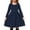 A-navy Blue, variant on Arshiner Girls Long Sleeve Casual Swing Dresses