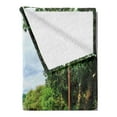 thumbnail image 2 of Landscape Soft Flannel Fleece Throw Blanket, Wooden Bridge Between Exotic Trees Jungle Freshening Relax Road Nature Image, Cozy Plush for Indoor and Outdoor Use, 50" x 60", Brown Green, by Ambesonne, 2 of 5