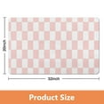 thumbnail image 5 of Stylish Checkered Bathroom Rug - Long Non-Slip Bath Mat, Absorbs Water, 20x32 in Soft Microfiber, Machine Washable for Showers., 5 of 5