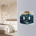 thumbnail image 4 of Yayeee Toggle Light Switch Wall Plate 2-Gang 4.56"x4.48" Decorative Outlet Cover, Blue Mountains, 4 of 7