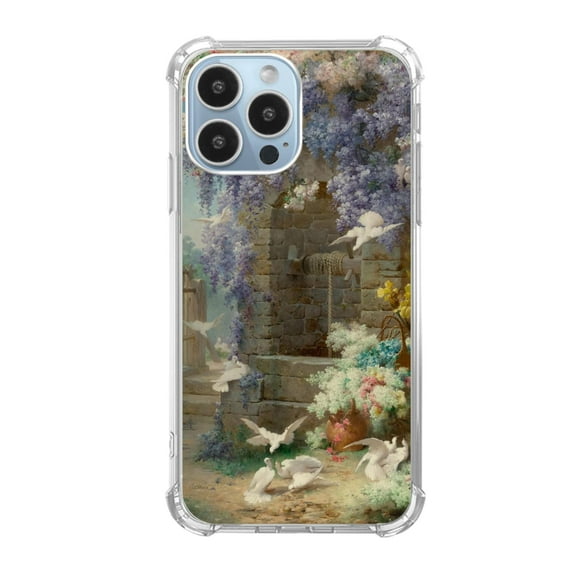 Renaissance Art Case Compatible with iPhone 14 Pro,Aesthetic Art Design TPU Full Cover Shock-proof Case