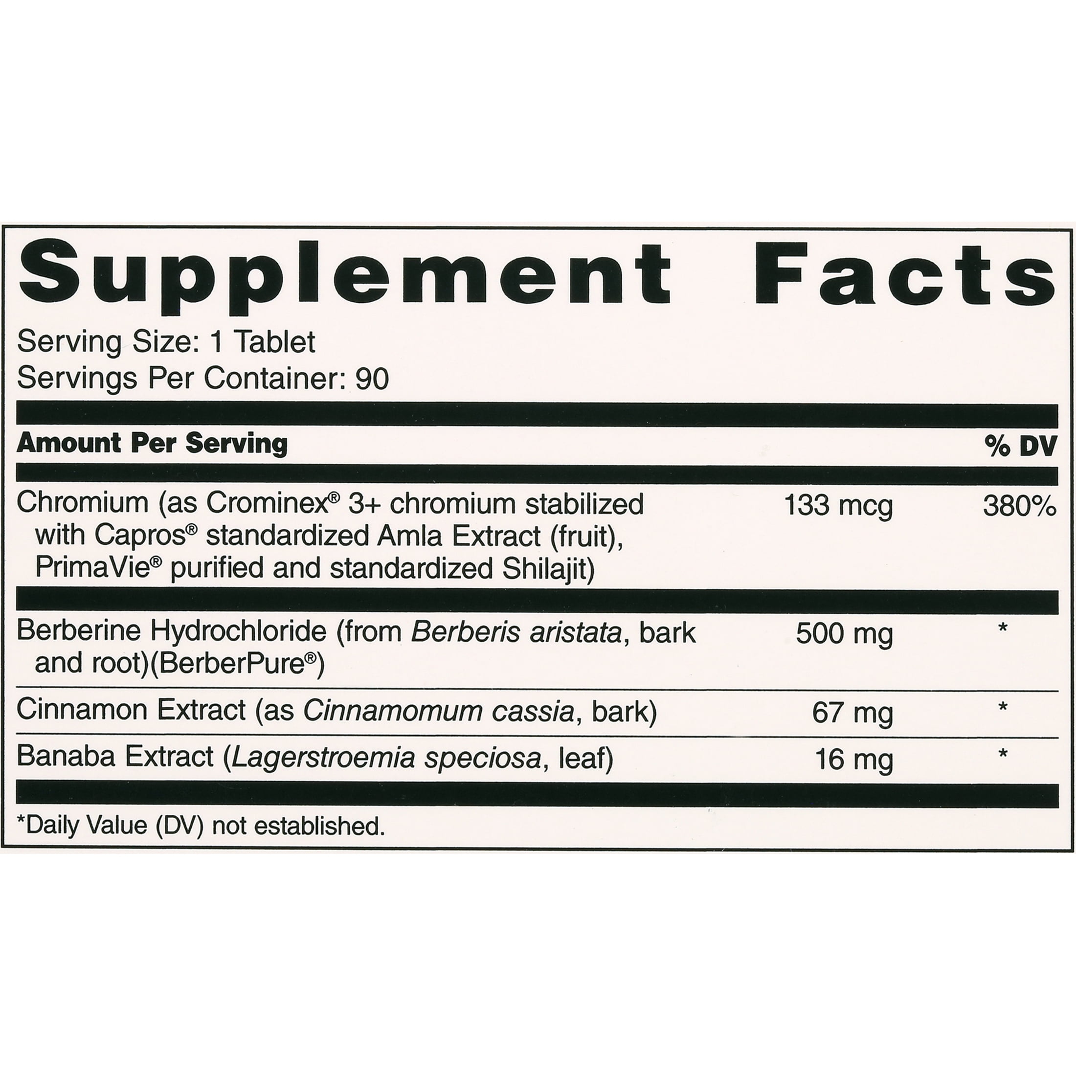 Doctors’ Preferred GlucoGold with Berberine - Supports Healthy Blood Sugar Levels - 500 MG (90 Tablets)