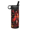 thumbnail image 2 of Descendants Water Bottle, Cute Pattern Stainless Steel Vacuum Insulated Water Bottle with Straw, 18OZ Portable Leak Proof Drinking Bottle for Outdoor Office Travel School, 2 of 8