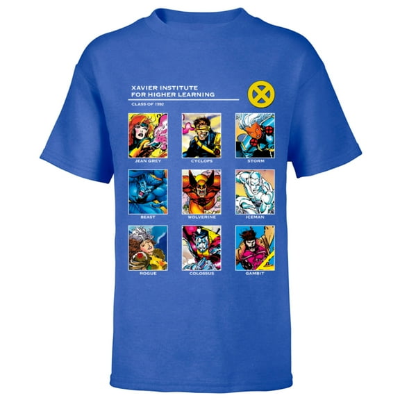 Marvel X-Men Xavier Institute 90s - Short Sleeve T-Shirt for Kids - Customized-Royal
