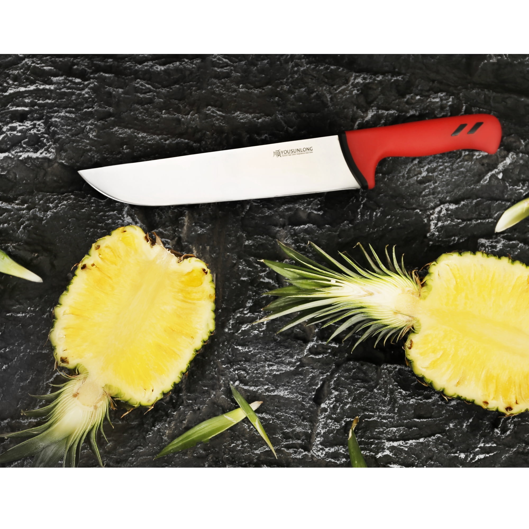 YOUSUNLONG 8-inch Flexible Butcher Knife - High-Carbon Molybdenum Steel Meat Processing Knife with Non-Slip Santoprene Handle
