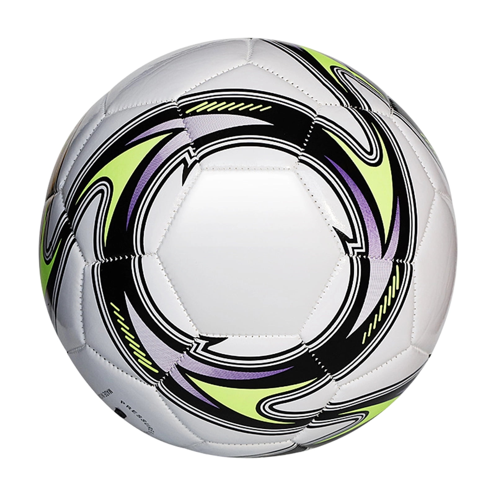 Soccer Training Football Ball for Outdoor Competition and Professional Practice Athletic Games All Weather Use Durable PU Leather Heavy Duty Construction, White