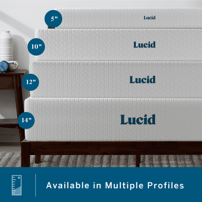 Lucid Bliss 10" Gel Memory Foam Mattress, Plush, California King