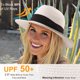 thumbnail image 3 of Women Straw Panama Hat Travel Fedora Beach Sun Hat Summer Wide Brim Straw Roll up Hat UPF 50+, 3 of 5
