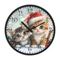 thumbnail image 2 of Voice Activated Clock with Glow Light 12 Inch Large Silent Wall Clock Battery Operated for Home Decor Christmas Cute Cat, 2 of 8