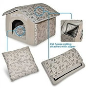Best Pet Supplies Portable Indoor Pet House – Perfect for Cats & Small Dogs, Easy To Assemble – Brown