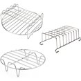 thumbnail image 1 of Air Fryer Rack Air Fryer Accessories 8'' Set of 3 Multipurpose Double Layer Rack with Skewer Round Cooking Rack Toast Rack Compatible with XL Air Fryer, 1 of 7