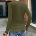 thumbnail image 4 of Gglogagt Women's Deep V Neck 3/4 Sleeve Cross Surplice Wrap Tops Army Green XS, 4 of 6