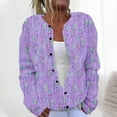 thumbnail image 1 of LOVZFMLL Cardigan for Women Ladies' Casual Printed Knitted Cardigan With Button Up Jacket And Top, 1 of 5