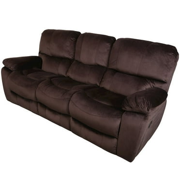 Porter Designs Ramsey Transitional Triple Power Recliner Sofa in Chocolate