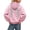 Pink, variant on Womens Angel Hoodies Black Women's Embroidered Wing Hoodie Minimalist Winter Top Womens Sweatshirt L