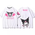 thumbnail image 4 of Camiseta de manga corta de colaboración conjunta de Sanliou Kuromi, holgada, estilo informal de verano para niñas, dibujos animados de moda, periféricos de anime, 4 of 5