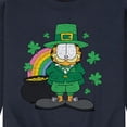 thumbnail image 3 of Garfield Rainbow Shamrocks - Men's Crew Neck Fleece Pullover, 3 of 5