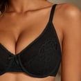 thumbnail image 5 of Aofany Women's Lace Wire Bra Supportive Push Up Solid Color Breathable T-Shirt Bra, Full Coverage Lightly Lined Bra, 34D-46D, 5 of 6