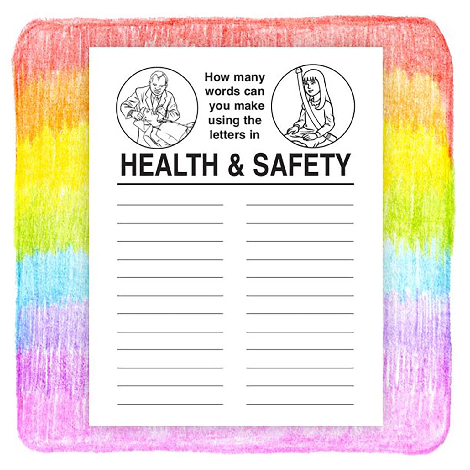 25 Pack - A Guide to Health and Safety Kid's Coloring & Activity Books