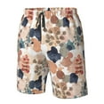 thumbnail image 4 of Pofeuu Watercolor Plants Prin Men's Swim Trunks Quick Dry Bathing Suit Swimming Board Shorts Mesh Lining Beach Swimwear-, 4 of 6