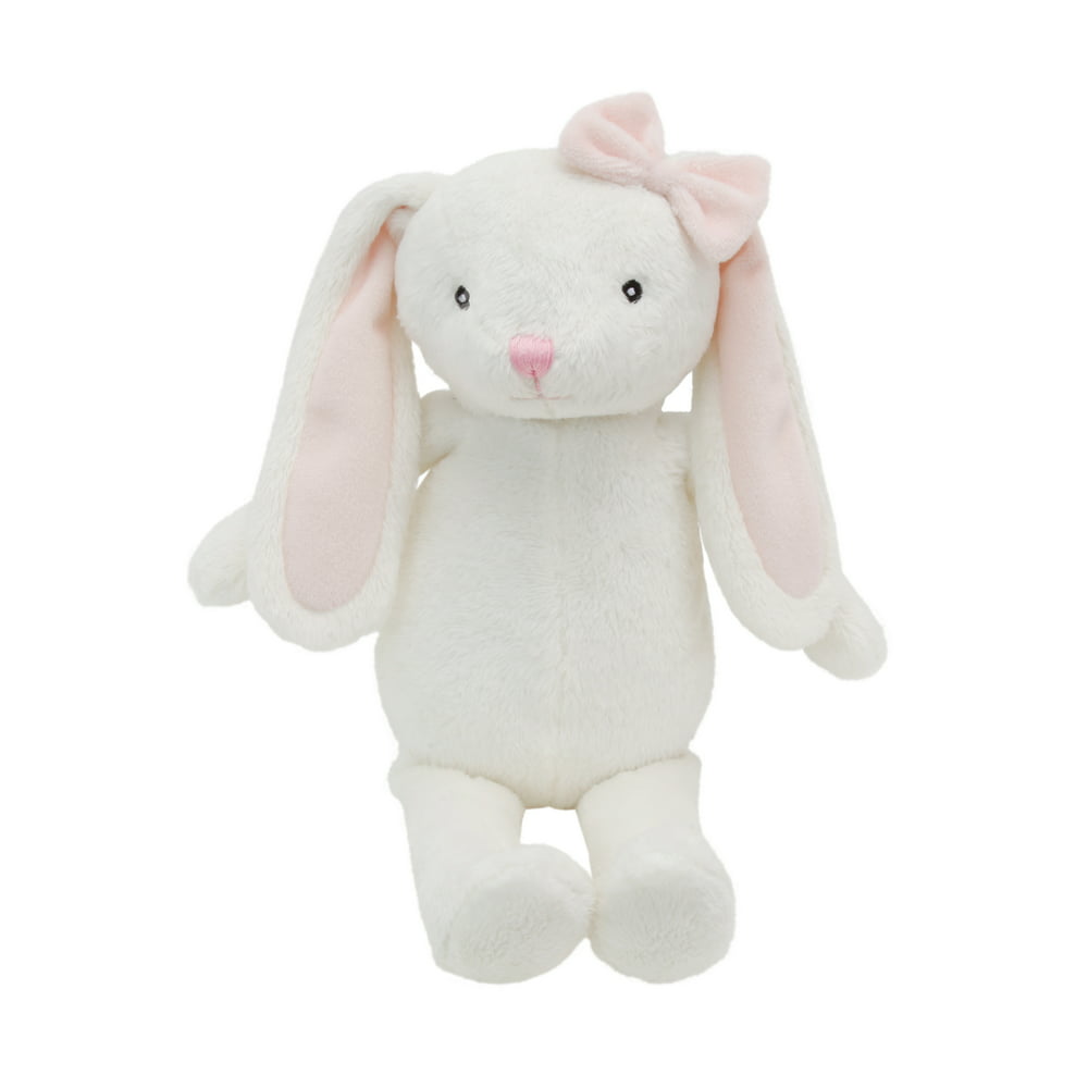 Little Love by NoJo Olivia the White and Pink Plush Bunny with Pink Bow ...