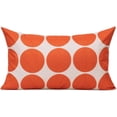 thumbnail image 2 of Orange Lumbar Outdoor Fall Throw Pillow Covers Cases Oblong Accent Decorative Cushion 12x20 Set of 2 Home Décor Square for Couch Sofa Chair, Geometric Dot Circle, 2 of 3