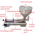 thumbnail image 3 of PreAsion Paste Liquid Filling Machine 10-100ml Pneumatic Stainless Steel Piston Filler machine for Cosmetic Oil Honey Cream Shampoo Filling Single Nozzle, 3 of 13