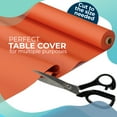 thumbnail image 4 of Exquisite 300 ft. x 40 in. Orange Plastic Tablecloth Rolls - Disposable Table Cover Rolls, 4 of 8