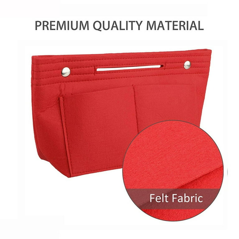 Purse Organizer Insert for Handbags, Premium Felt Organizer with Zipper  Pocket, Fit Speedy 35 (Large, Beige)