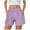 Purple, variant on GEWSEY Striped Boxer Shorts for Women 2025 Summer Elastic Waist Y2k Vacation Beach Bottoms Lounge Sleep Pj Pajama Shorts Black, XXL