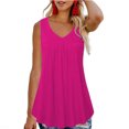 thumbnail image 4 of Camiseta sin mangas para mujer, camiseta sin mangas de verano para mujer, camisola holgada, camiseta sin mangas con cuello en V para mujer. Consigue más, 4 of 6
