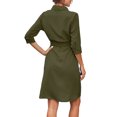 thumbnail image 5 of Lovebay Women's Casual Button Down Shirt Dress V Neck Tunic Blouses Tops with Pockets, 5 of 11