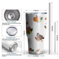 thumbnail image 6 of 30oz Happy Thanksgiving Turkey Fall Pumpkin Tumblers Stainless Steel Tumbler with Lid and Straw,Vacuum Insulated Double Wall Travel Tumbler Cups Mug with Cleaning Brush for Coffee,Tea, 6 of 7