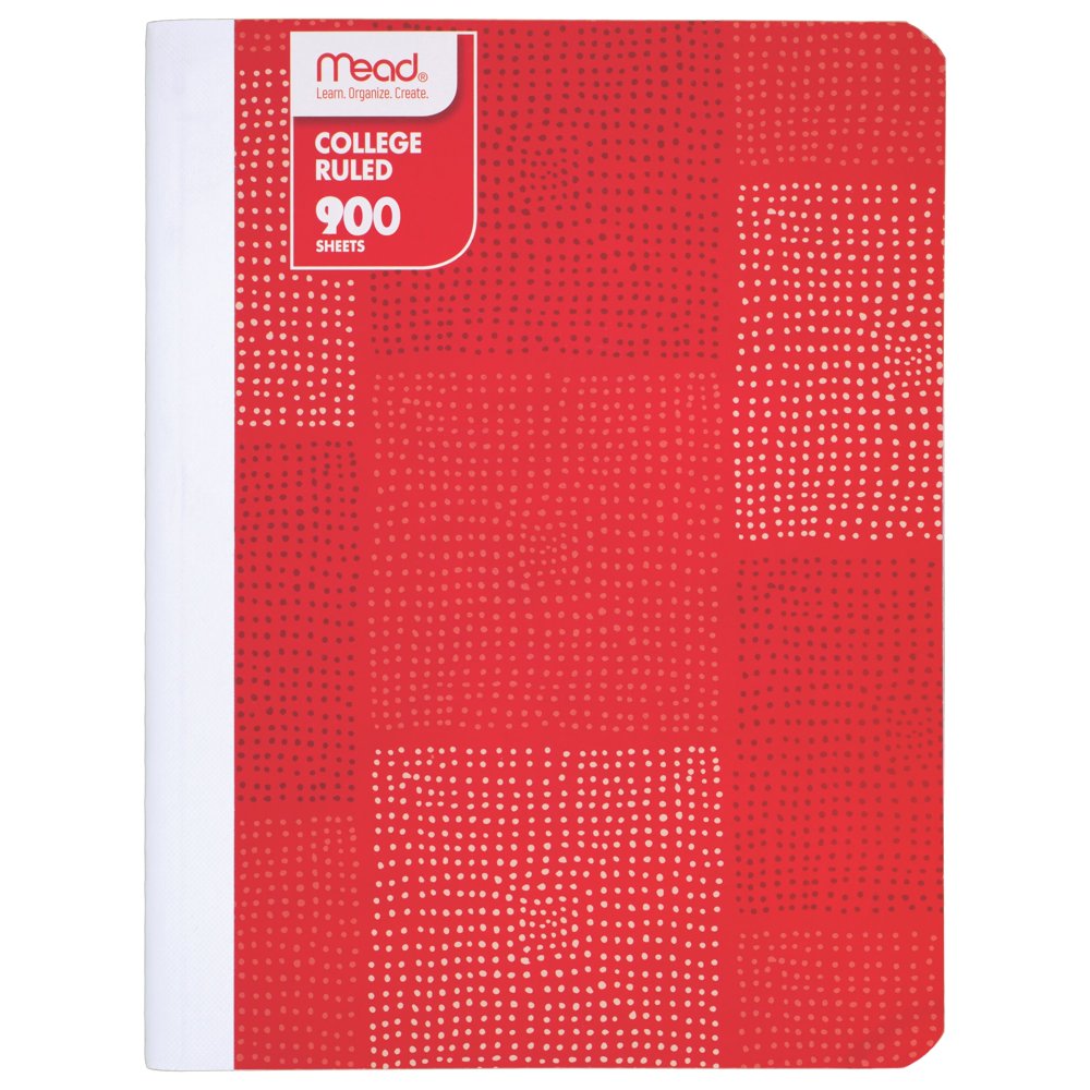 Mead Fashion Composition Book, College Ruled, 100 Sheets, Color May
