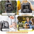 thumbnail image 4 of Expandable Foldable Pet Backpack for Medium Cats Fits up to 18 lbs Travel Hiking Carrier, Grey, 4 of 9