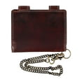 thumbnail image 2 of CTM  Leather American Flag Bifold Chain Wallet with Snap Closure (Men), 2 of 6