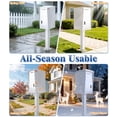 thumbnail image 5 of Esheno Secure Locking Mailbox Galvanized Steel with Combination Lock Key Anti Theft Rainproof for Packages Mail White, 5 of 7