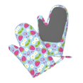 thumbnail image 5 of Hirioo Strawberry And Flowers for Silicone Oven Mitts for BBQ, Baking, Cooking, Set of 2, Heat Resistant 260℃, Non-Slip Kitchen Essentials, 5 of 6